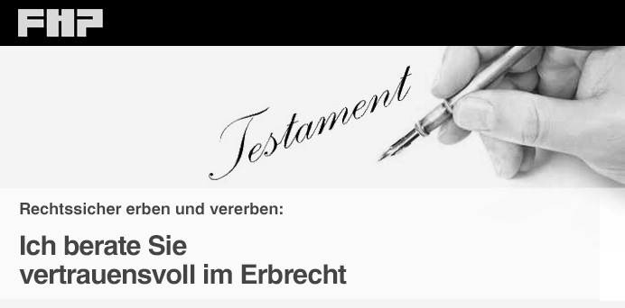 Vertrauen Sie dem Fachanwalt für Erbrecht | Floehr ∙ Hermes & Partner GbR